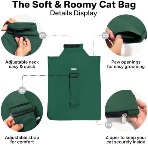 Cat Carrier Pouch for Small Cats Under 10 lbs, Soft Cat Carrier - Image 7