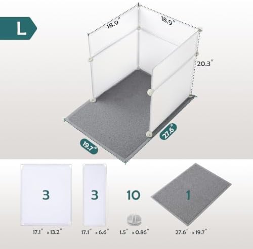 MEEXPAWS Cat Litter Box Enclosure, Splash Guard High Walls - Image 3