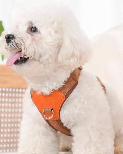 Brown xs Dog Harness for Small Dogs, No Pull Dog Harness - Image 2