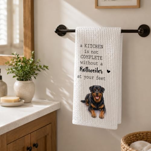 Rottweiler Kitchen Towel, Funny Dog Lover Kitchen Decor - Image 6