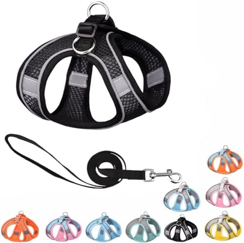 XSmall Dog Harness and Leash Set, Puppy Harness Girl Cats Vest by YOUALSO