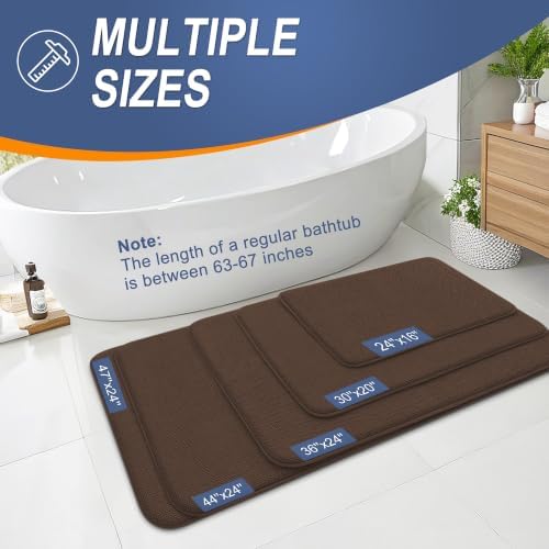 OLANLY Thick Memory Foam Bathroom Rugs 30x18, Absorbent Bath Mat - Image 5