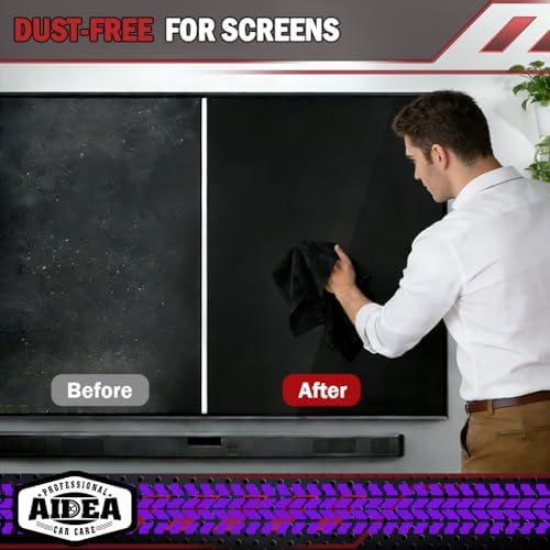 AIDEA Microfiber Cleaning Cloth Black 150PK, Cleaning Rags Shop Towel 12×12" - Image 6