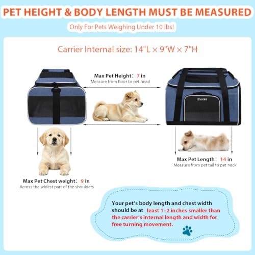 Petskd Top and Side Expandable Small Pet Carrier Airline Approved - Image 3