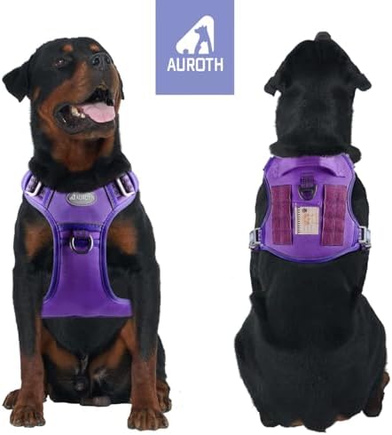 AUROTH Tactical Dog Harness for Large Dogs, Heavy Duty No Pull Pet Vest - Image 2