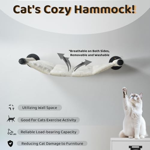 Cat Hammock Wall Mounted, 22.44 x 13.78 in - Image 3