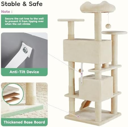 DUMOS 54 Inch Cat Tree Tower - Image 6