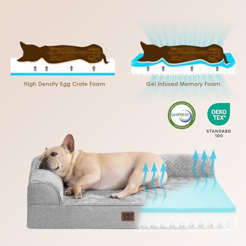EHEYCIGA Memory Foam Dog Bed for Crate, L Plus Orthopedic Dog Bed - Image 4