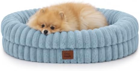 ChiXnuggle Orthopedic Dog Bed, Washable Cover, Faux Fur Bolster Pet Couch by SnuggleUpPawsDown