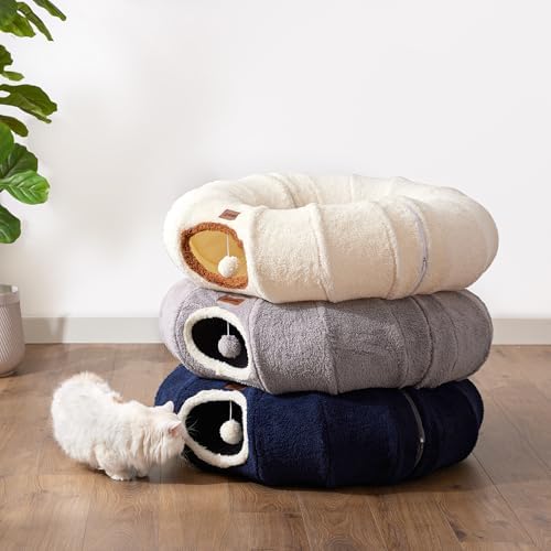 ZOMISIA Cat Tunnel Bed for Indoor Cats, Cute Cat Donut Toy Tunnel for Small - Image 4