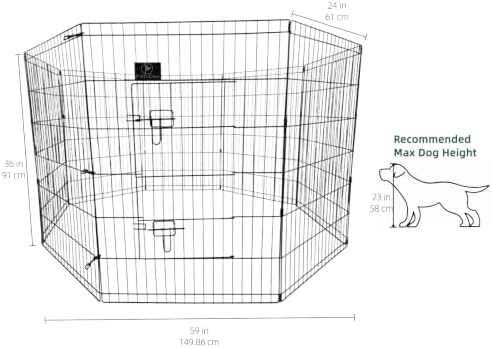 PJYuCien Puppy Playpen with Top Cover & Bottom Pad, 8 Panels 36" H - Image 3