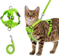 cat Chest Harness and Leash, Anti-Escape Adjustable Soft mesh cat Leash and by Shudyear