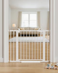 Cumbor 30-40.6 in Baby Gate for Stairs and Doorways, Dog Gate Indoor White by Cumbor