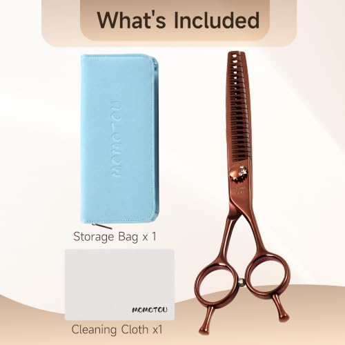 7'' Chunker Dog Grooming Scissors, 440C Stainless Steel Bronze Pet Grooming - Image 7