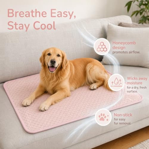 Large Dog Cooling Mat for Dogs, Gel Free Ice Silk Large Self Cooling Pad - Image 4