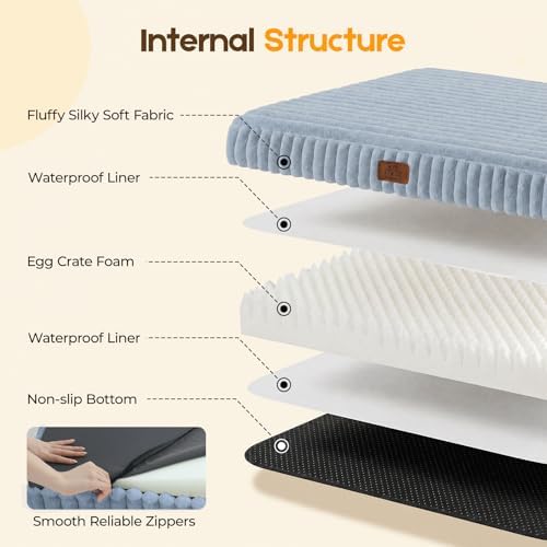 Orthopedic Dog Bed for XL Dog, Waterproof Washable Pet Bed for Crate - Image 3