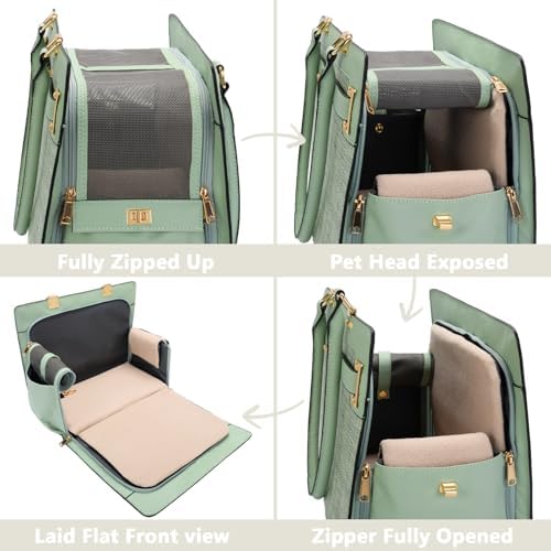 2-in-1 Stylish Dog Purse Carrier Soft-Sided Carriers Travel Tote Bag - Image 5