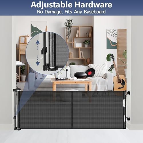 Reinforced 18" Tall 55" Wide Retractable Dog Gate, Prevents Crawling Under - Image 6