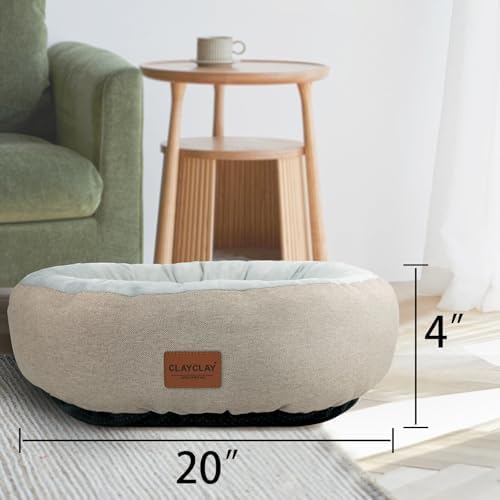 CLAYCLAY Cozy Round Cat Bed – Soft, Comfortable Cushion - Image 5