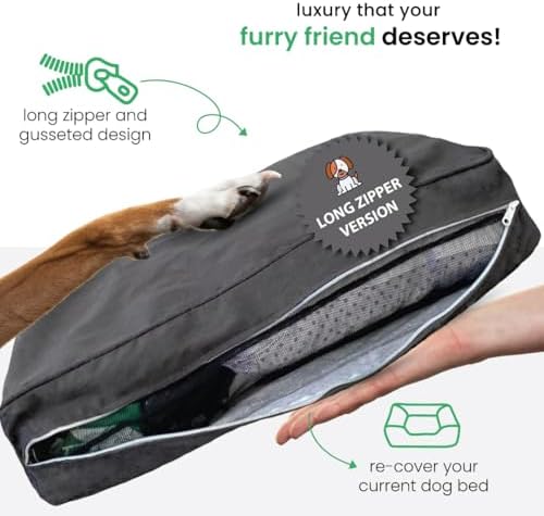Molly Mutt Dark Gray Dog Bed Cover, Non-Toxic & 100% Cotton - Image 5