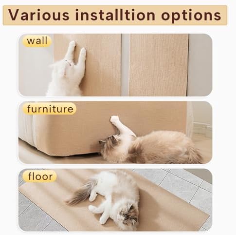 KEYIDE Self-Adhesive Cat Scratch Wall Climber, Wall Cat Scratcher Mat - Image 5