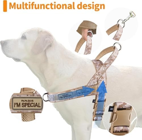 No Pull Dog Harness for Small Medium Large Sized Dogs, Escape Proof Adjustable - Image 3