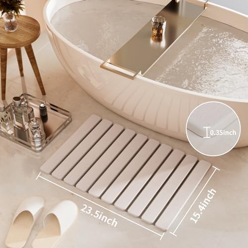 Foldable Stone Bath Mat, Diatomaceous Earth Stone Drying Mats - Image 3