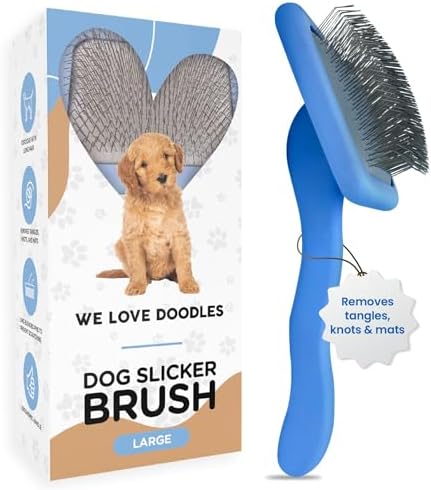 Slicker Brush for Dogs, Pet Grooming Brushes for Doodles & Poodles by WeLoveDoodles