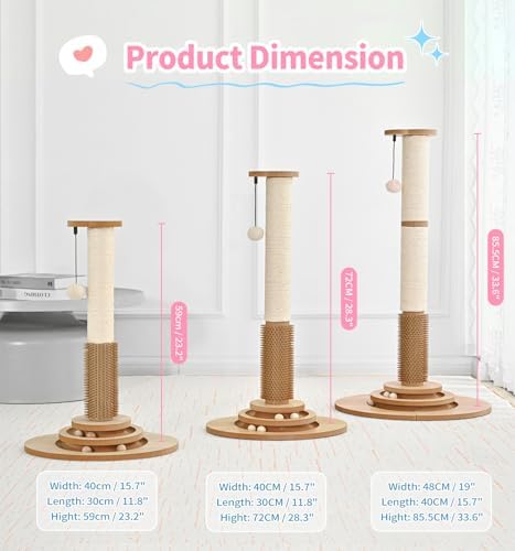 Made4Pets Cat Scratching Post for Indoor Cats - Image 3