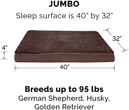 Furhaven Replacement Dog Bed Cover Ultra Plush Faux Fur & Suede Mattress - Image 3