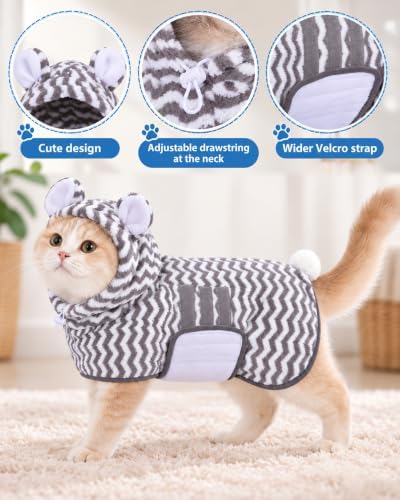 SHERCHPRY Dog Bathrobe Absorbent Microfiber Pet Drying Robe - Image 3