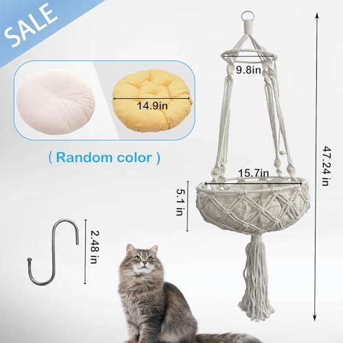 kathson Macrame Cat Hammock - Image 3