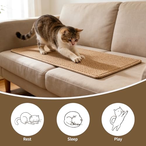 FHTONGE Extra Tall Thickened Cat Wall Climbing Carpet - Image 7