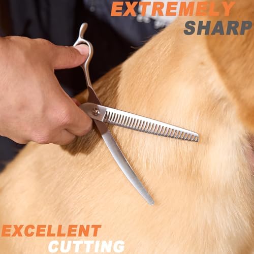 High-end Professional Dog Grooming Curved Thinning Scissors Teeth Blending - Image 6