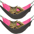 2 Pcs Small Kitty Cat Hammock for Cage, 2 Pieces Reversible Cat Hanging Hammock by QIPAN
