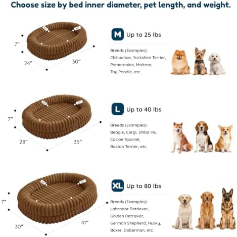 ChiXnuggle Orthopedic Dog Bed, Washable Cover, Faux Fur Bolster Pet Couch - Image 2