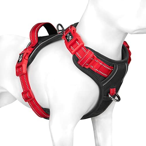 PHOEPET No Pull Dog Harness, Unique Colors Reflective Adjustable Dog Vest by PHOEPET