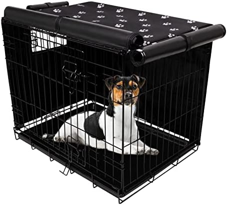 Pet Prime Dog Crate Cover Indoor/Outdoor Durable Windproof 600D Oxford Fabric - Image 2
