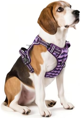 HEELE Dog Harness, No Pull Adjustable Padded Reflective Harness by HEELE