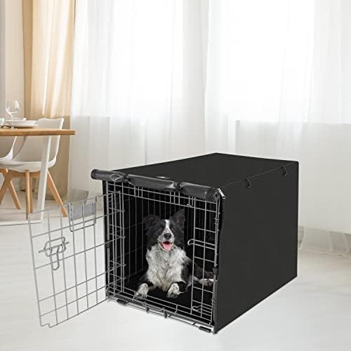 X-ZONE PET Dog Crate Cover Waterproof Kennel Cover, 48 in Black - Image 2