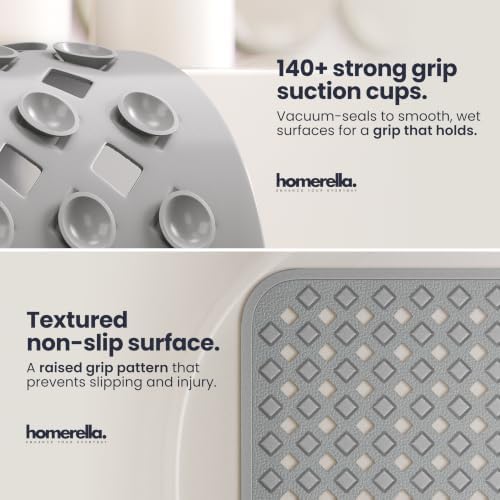 homerella Bathtub Mat Non Slip 28x16 Shower Mat Non Slip Anti Mold BPA Free - Image 2