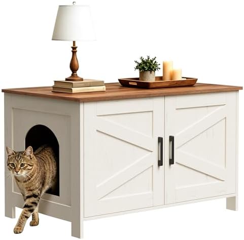 Homhedy 31.5" L Cat Litter Box Enclosure by Homhedy