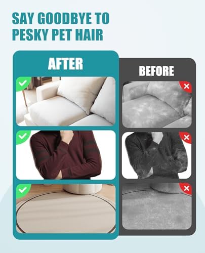 Pet Hair Removal Brush for Couch, Washable Lint Cleaner for Dog and Cat Hair - Image 5