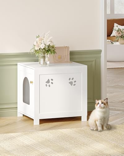 Hzuaneri Cat Litter Box Enclosure, 21 inches Hidden Litter Box Furniture - Image 3