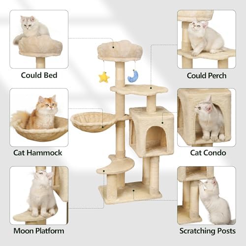 Meecal 43-Inch Cloud Cat Tree for Small Kittens Under 6 Months 9lbs - Image 2