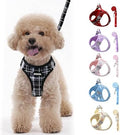 AIITLE Step in Dog Harness and Leash Set Plaid Adjustable by AIITLE-FORPETSBETTERLIFE