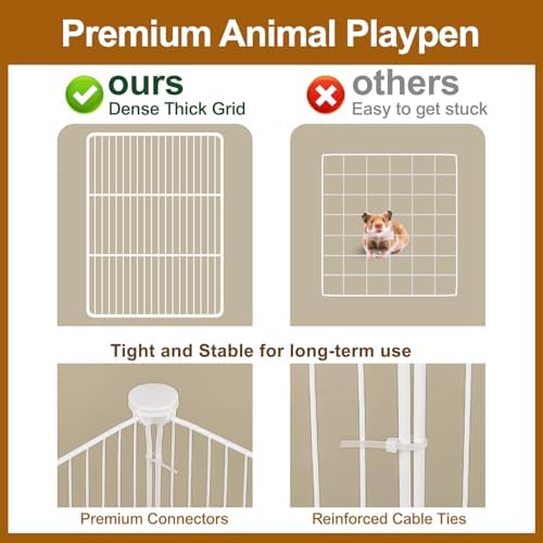 VISCOO 20 Panels Small Animal Playpen, Pet Playpen, Guinea Pigs Cages - Image 6