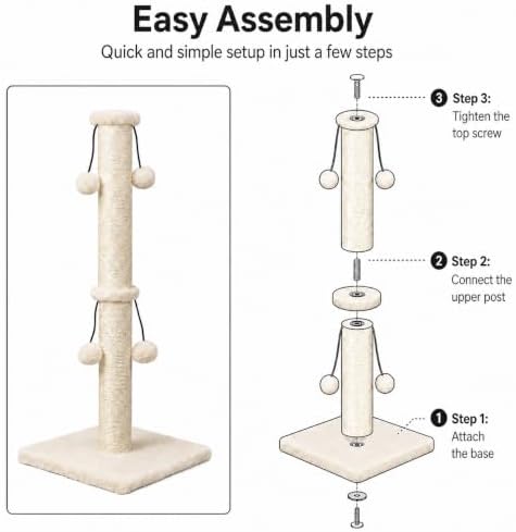 Dimaka 29'' Cat Scratching Post, Sisal Post - Image 4
