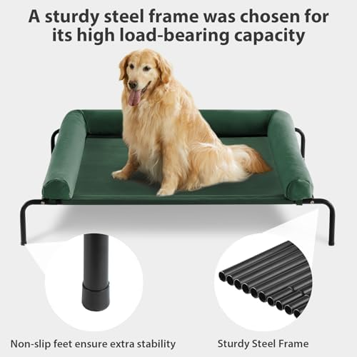 RRPETHOME Elevated Cooling Dog Cot Bed, Large Raised Outdoor Dog Bed - Image 6