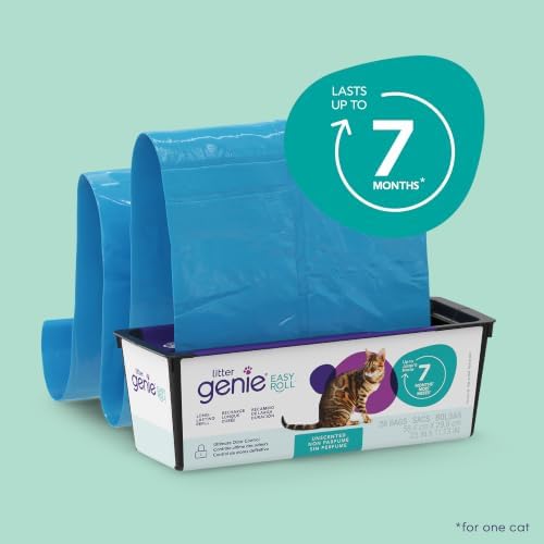 Litter Genie Easy Roll Cat Litter Disposal Pail | Odor Control, Refill Bags & - Image 6